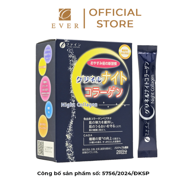 Glycine Collagen Ban Đêm - Bột uống hỗ trợ giấc ngủ, làm đẹp da
