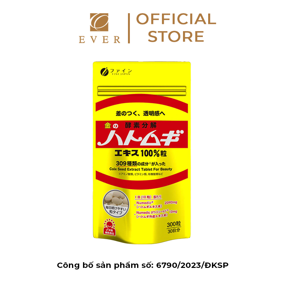 Chiết Xuất Ý Dĩ Vàng 100% - 300 viên - Giúp trắng da, làm đẹp da, chống oxy hóa
